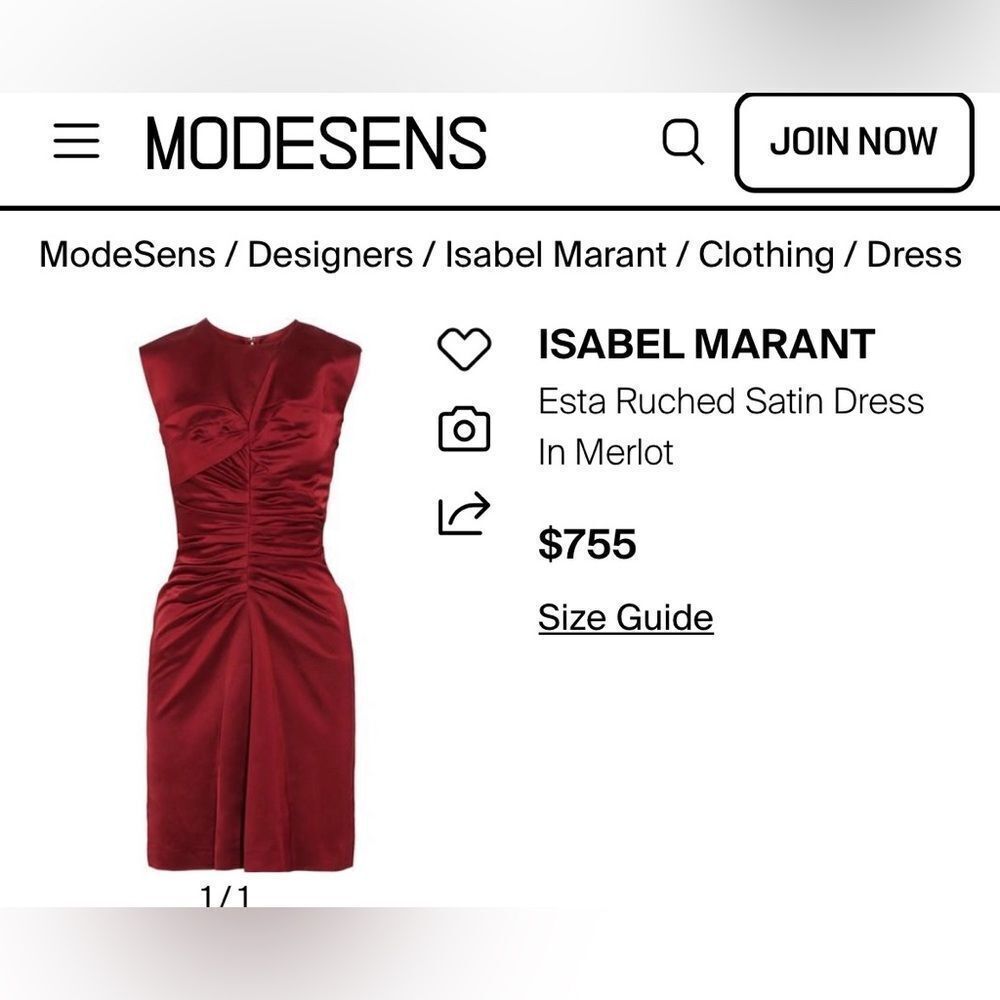 Isabel Marant  Burgundy Dress, US4 - Picture 5 of 14